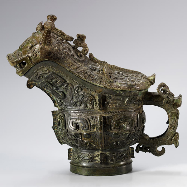 中国 白銅 饕餮文 神獣摘 水注 水滴 V R7117 (中国青銅器の時代 中国 白銅 饕餮文 神獣摘 水注 水滴 V R7117 (中国青銅器の時代