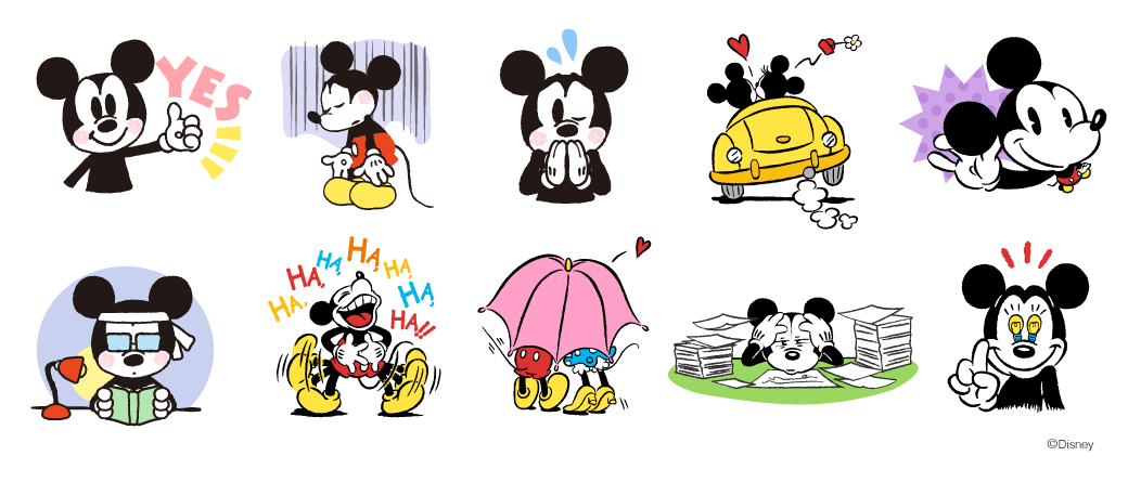 Disney Stickers Released Ahead of Schedule for Android! The first set of Disney  stickers feature everyone's favorite: Mickey Mouse. : LINE official blog