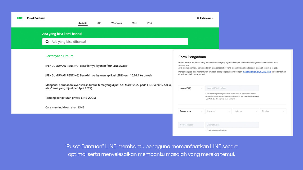 LINE Sediakan Pusat Bantuan bagi Pengguna