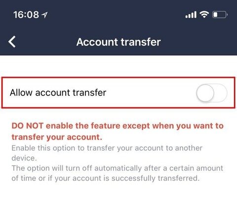 Transfer Account