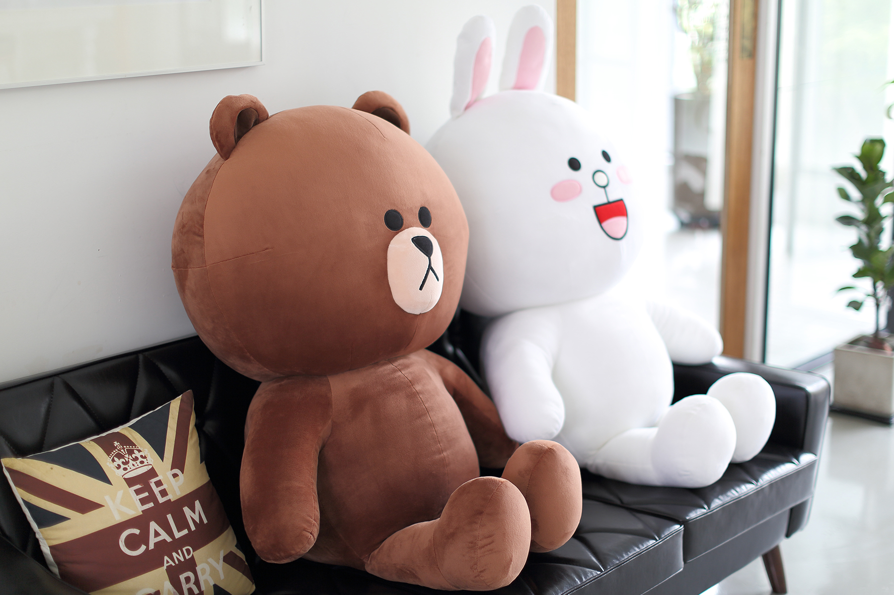 LINE FRIENDS 110cmぬいぐるみ ブラウン 【公式通販】