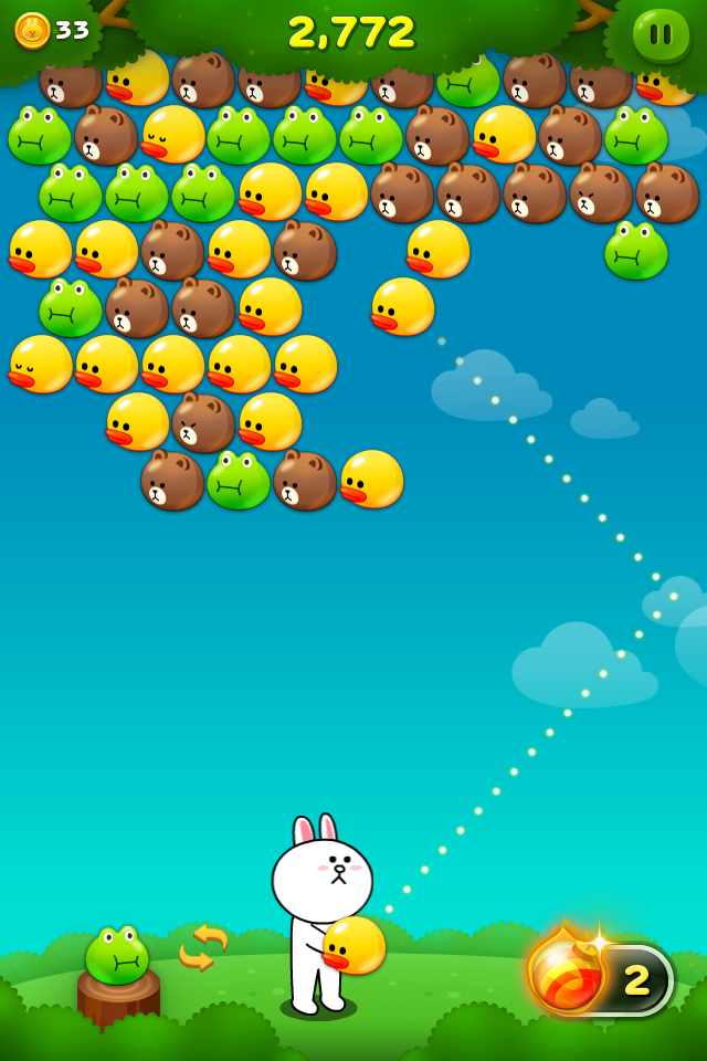 コニーと遊ぼう Lineゲームシリーズに Line バブル が登場 Line公式ブログ