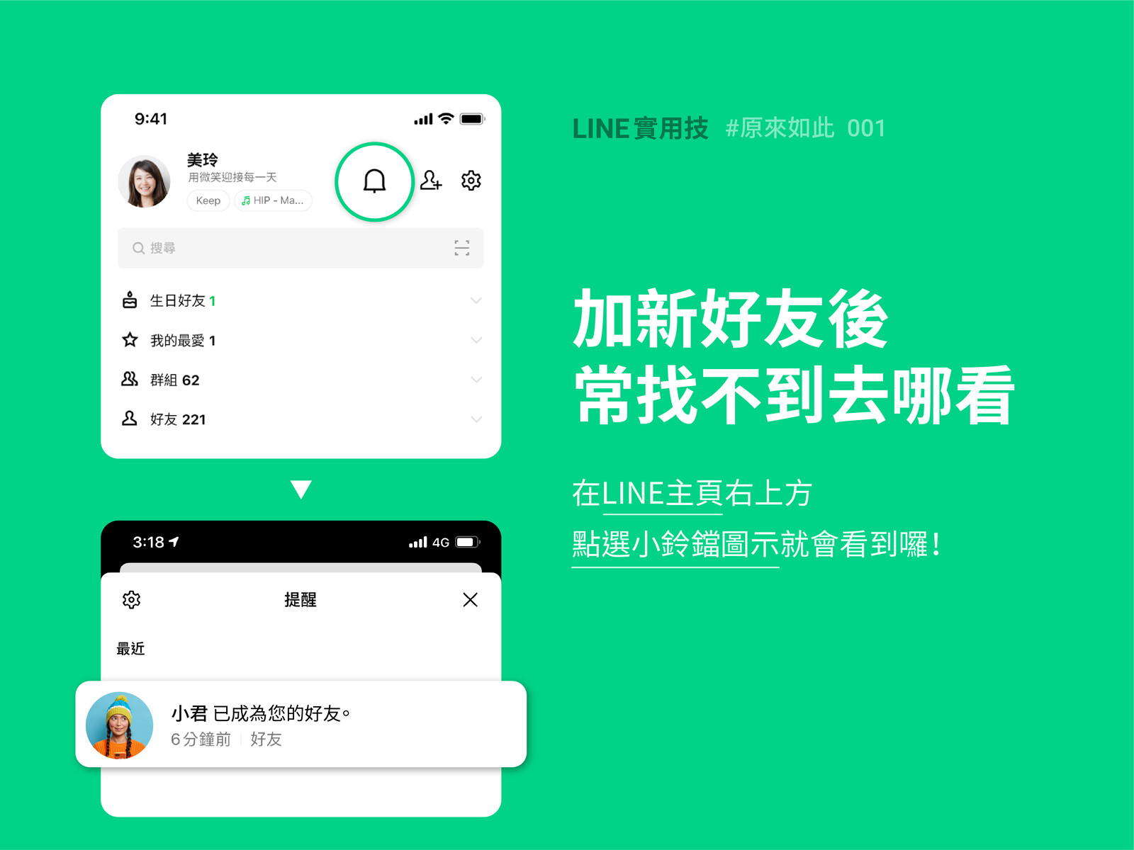 原來如此 Line實用技 加新好友後常找不到 去哪看 Line台灣官方blog