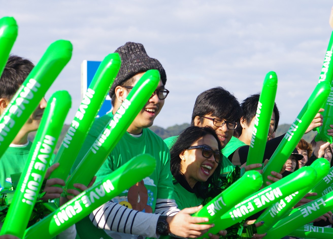 LINE 福岡マラソン_沿道応援3