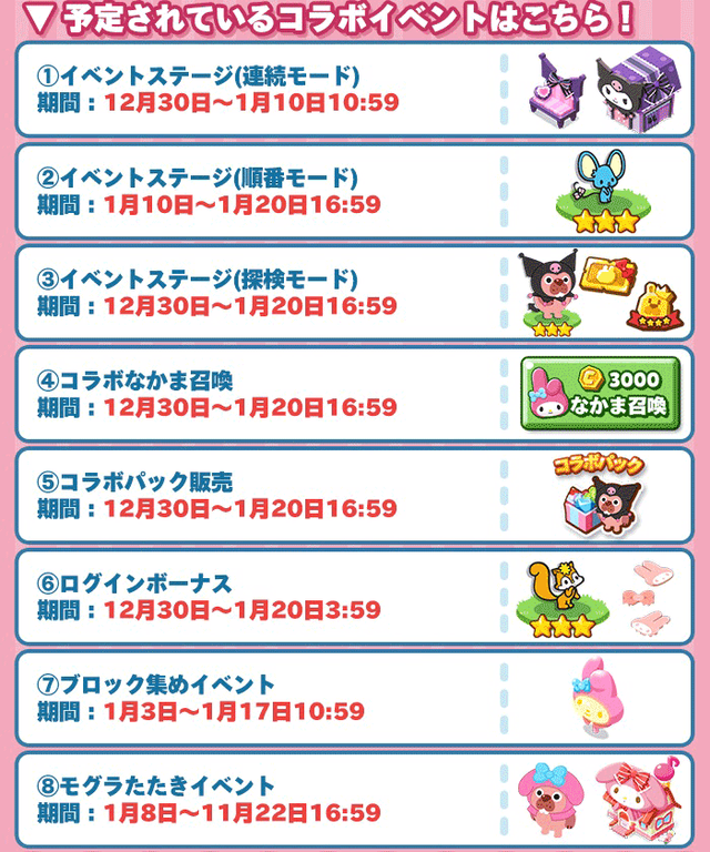 イベントリスト