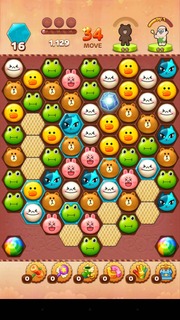 秘密の森_プレイ画面（中央右上にサファイア生成中）