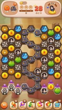 瞳ブロックパズル画面