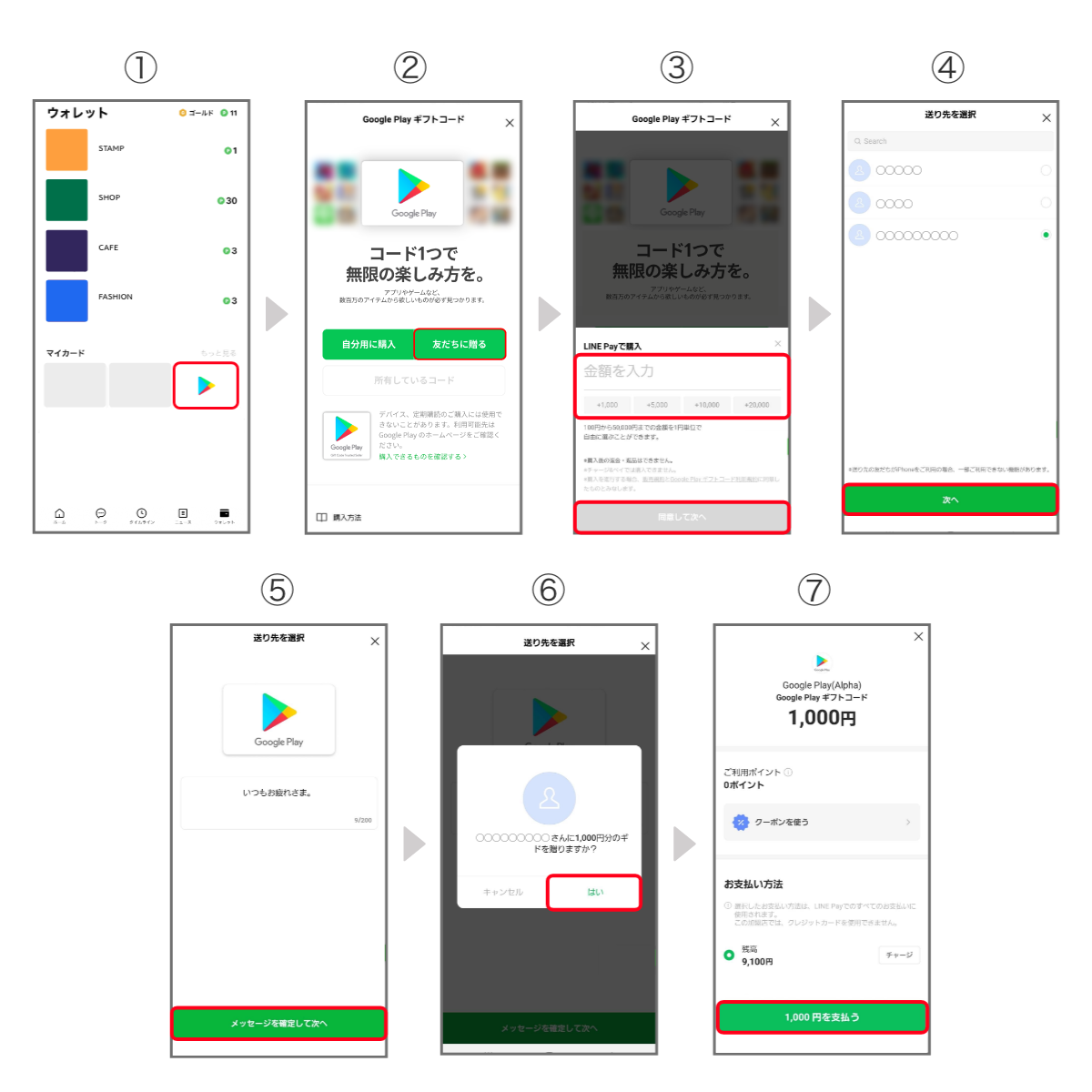 Google Play ギフトコードを贈る方法