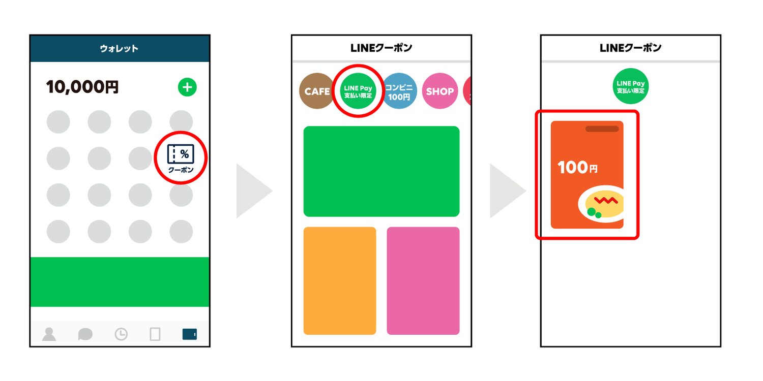 クーポン一覧から受け取る1
