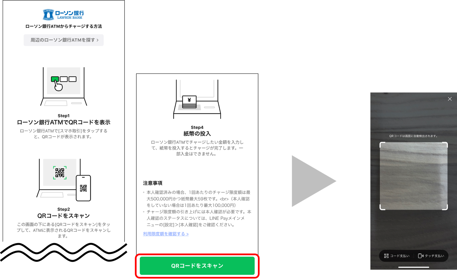 ローソン銀行チャージ_LINE Pay遷移画面（ブログ用）1023