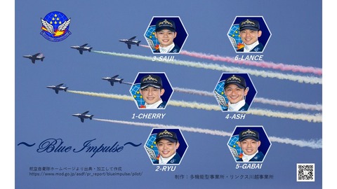 ブルーインパルス台紙