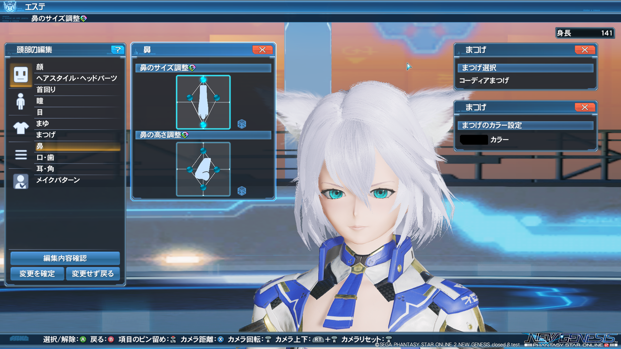 追記 Pso2スキットフェイス Ngsスッキリ顔 レシピ マヤーレi 21 03 21 Lirukのうちのこ観測所