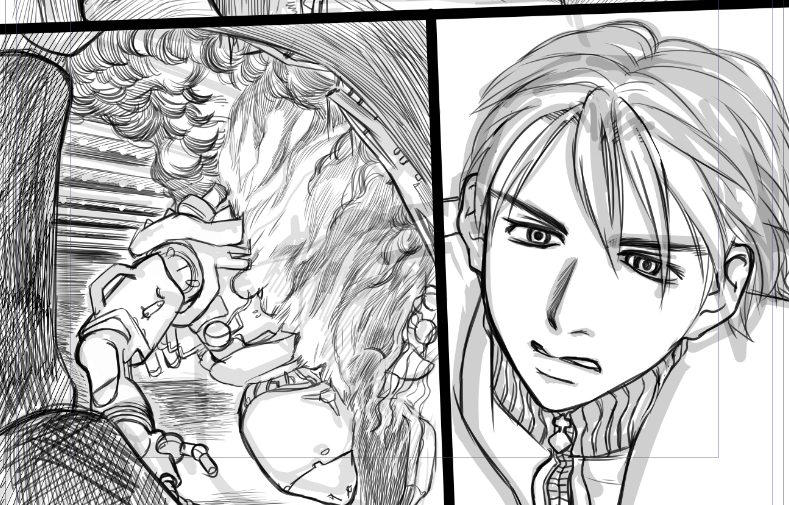 暁編 戦闘a 16下描き リシリ漫画制作記録