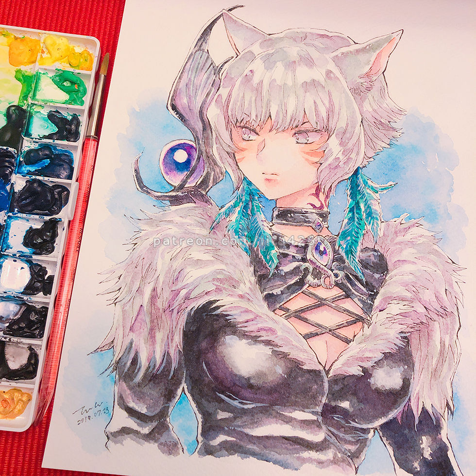 Ff14イラスト ヤ シュトラ 水彩画 げーむがちょー