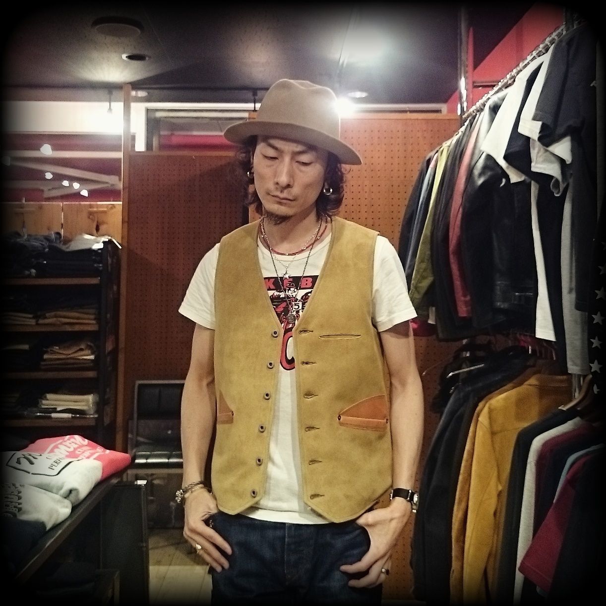 GERUGA (ゲルガ) 2015SS GR-V-06B SUEADE LEATHER VEST <STEER GERUGA (ゲルガ) 2015SS GR-V-06B SUEADE LEATHER VEST <STEER