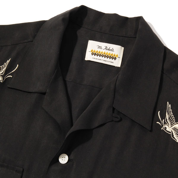 ルードギャラリーブラックレベル スワロー ボウリングシャツ SWALLOW