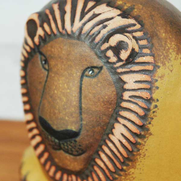 Lion with Bird,ライオンと鳥,オブジェ,Lisa Larson,リサ ラーソン),北欧,スウェーデン,置物