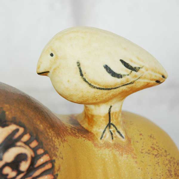 Lion with Bird,ライオンと鳥,オブジェ,Lisa Larson,リサ ラーソン),北欧,スウェーデン,置物
