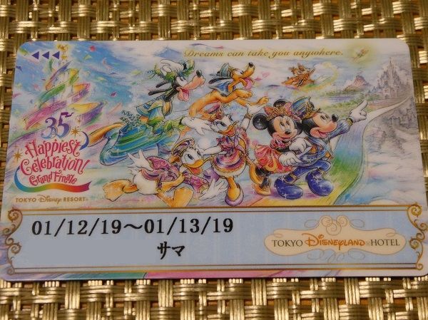 休日限定 グランドフィナーレの東京ディズニーランドホテルのルームキー クリアファイル