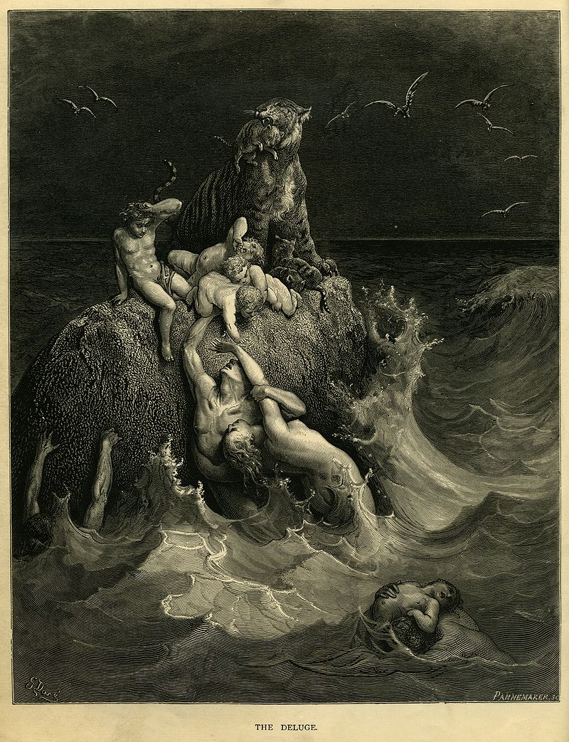 800px-Gustave_Dore_-_The_Holy_Bible_-_Plate_I,_The_Deluge