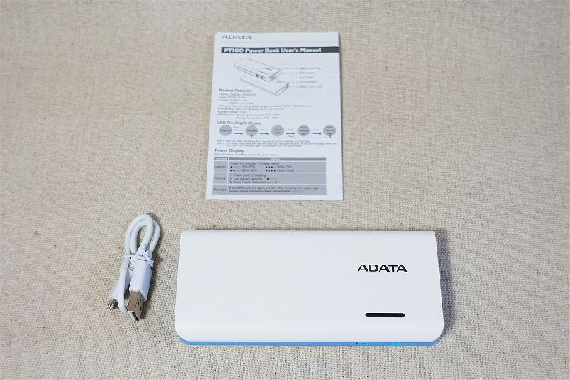 レビュー】ADATA PT100 パワーバンク 10000mAh モバイルバッテリーは