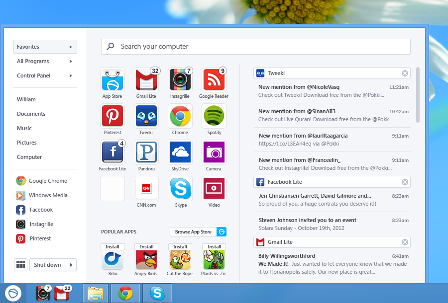 タブレット感覚でアプリをインストールでき ウェブアプリをデスクトップアプリにできる Pokki Windowsはもういらない タブレット感覚でアプリをインストールでき ウェブアプリをデスクトップアプリにできる Pokki Windowsはもういらない