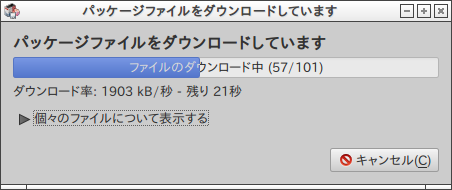 パッケージファイルをダウンロードしています_012