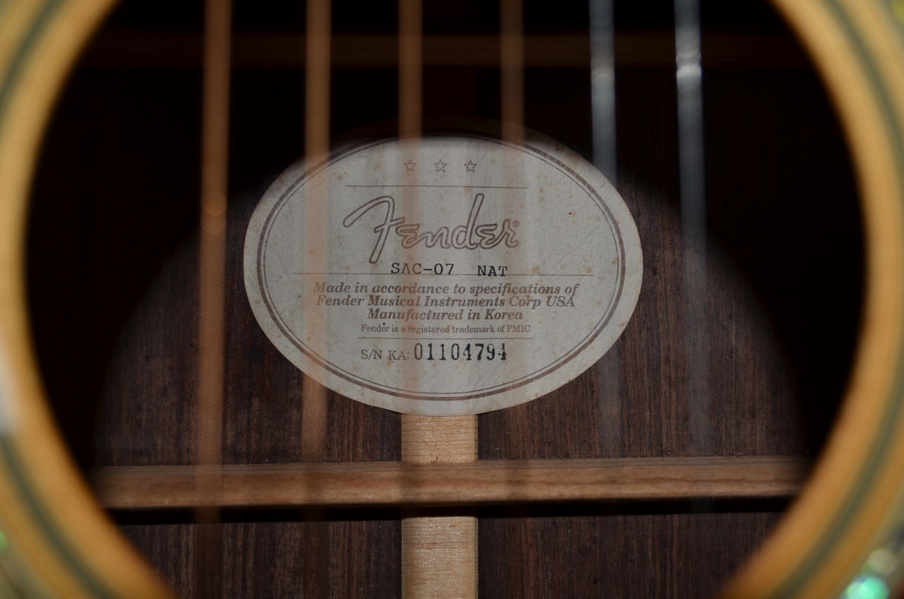 Fender SAC-07 NAT : ギターについて真面目に考えるBrog