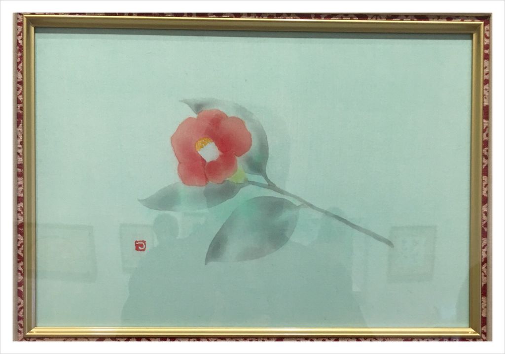 片岡鶴太郎【椿】肉筆画 共シールあり 片岡鶴太郎・版画「達磨