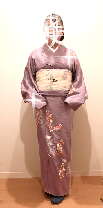 小鳥 絵本風 着物3