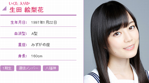 乃木坂46生田絵梨花