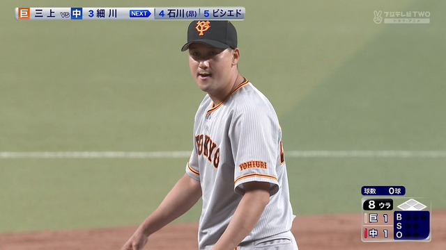 【悲報】 巨人、1対1の8回に出てくる投手が横浜をクビになった三上