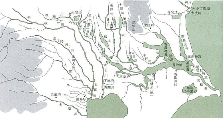 東国三社を廻る : 江戸川の畔（ほとり）