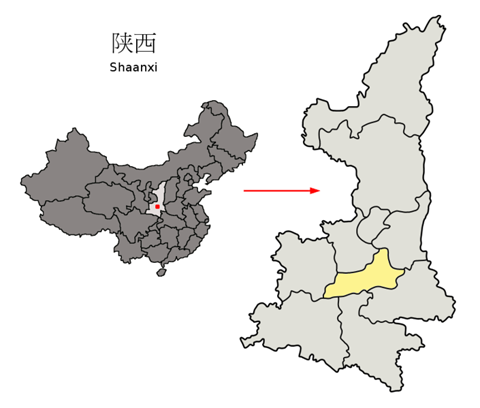 705px-Location_of_Xi'an_Prefecture_within_Shaanxi_(China)