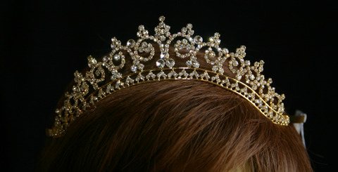 gold princess tiara