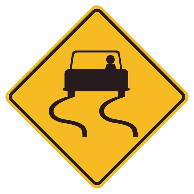 warning-signs-slippery-road-on-white-background-free-vector