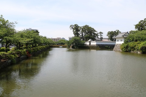 IMG_0419隅櫓と馬出門土橋(東堀)