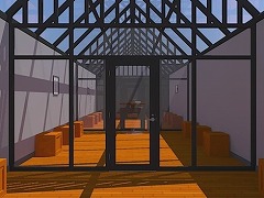 ガラスの壁のある部屋からの脱出