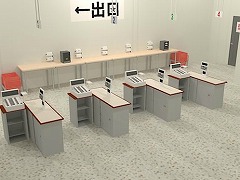 スーパーのレジの仕事