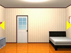 ベッドがある部屋からの脱出