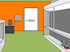 くまのぬいぐるみがある部屋からの脱出