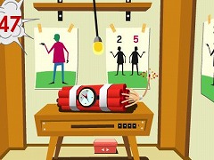 電球の下のボム