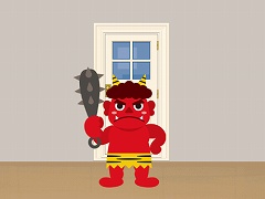 豆まきと恵方まき