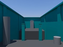 青い神殿からの脱出