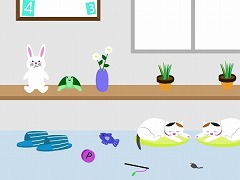 出かける前の部屋