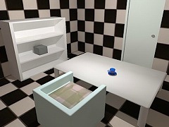 チェックの部屋からの脱出