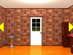 模様のある窓の部屋からの脱出