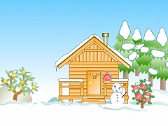 雪の庭から脱出