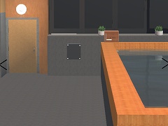 室内温泉からの脱出