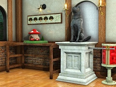 脱出ゲーム 犬と石像の部屋